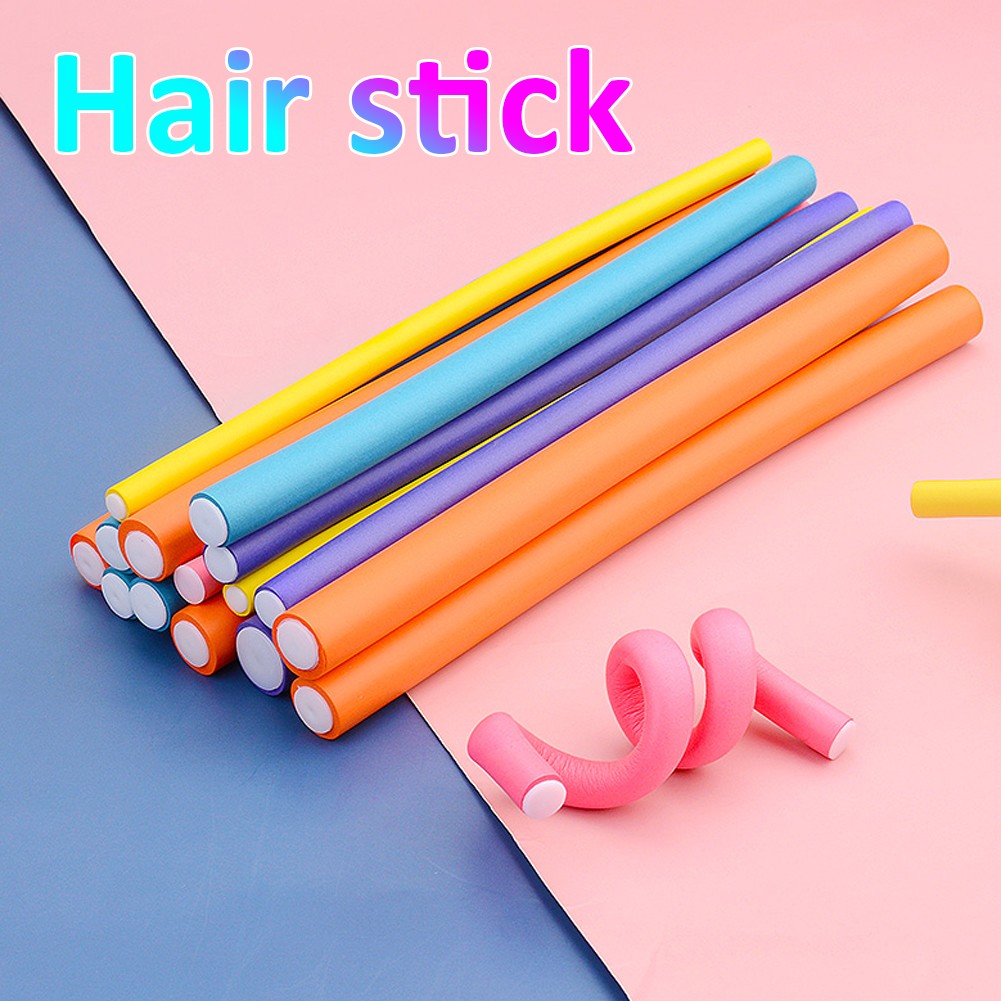 10pcs Flexible Hair Curling Hair Curler Makers Soft Foam Bendy Twist Elastic Hair Curlers DIY Rollers Styling Tools Women Accessories