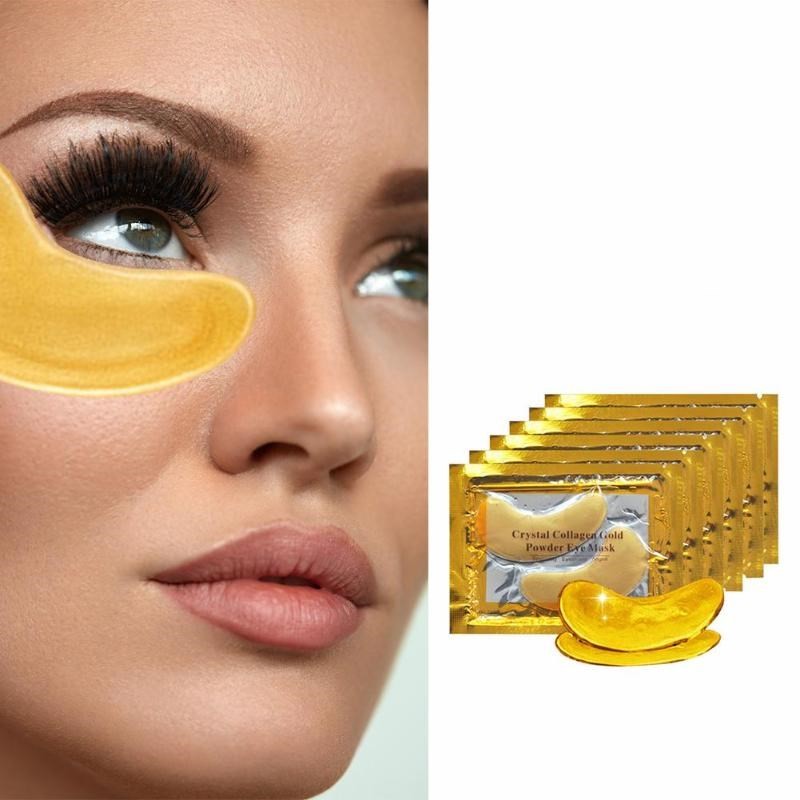 50pcs Collagen Crystal Gold Powder Eye Mask Anti Aging Dark Circles Acne Beauty Patches for Eye Skin Care Korean Cosmetics