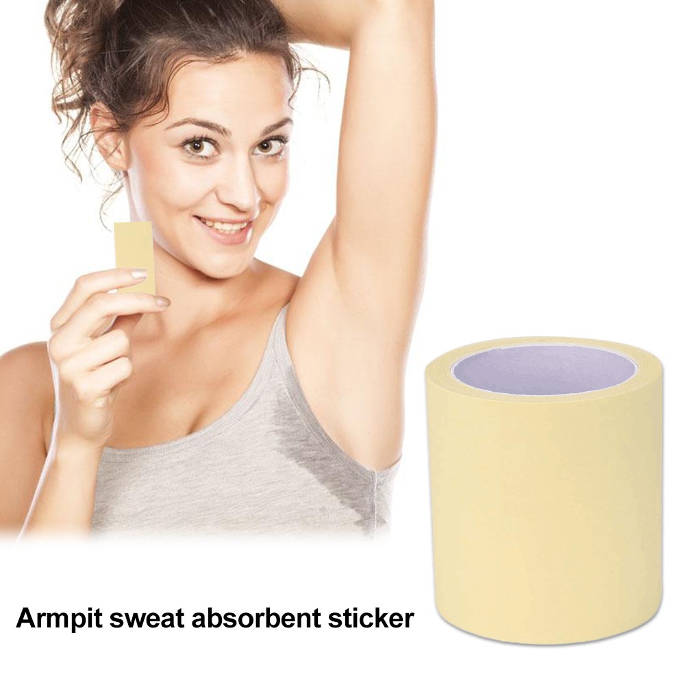 1 Roll Disposable Underarm Prevent Sweat Pads Transparent Underarm Dry Antiperspirant Sticker Keep Dry Sticker TSLM2