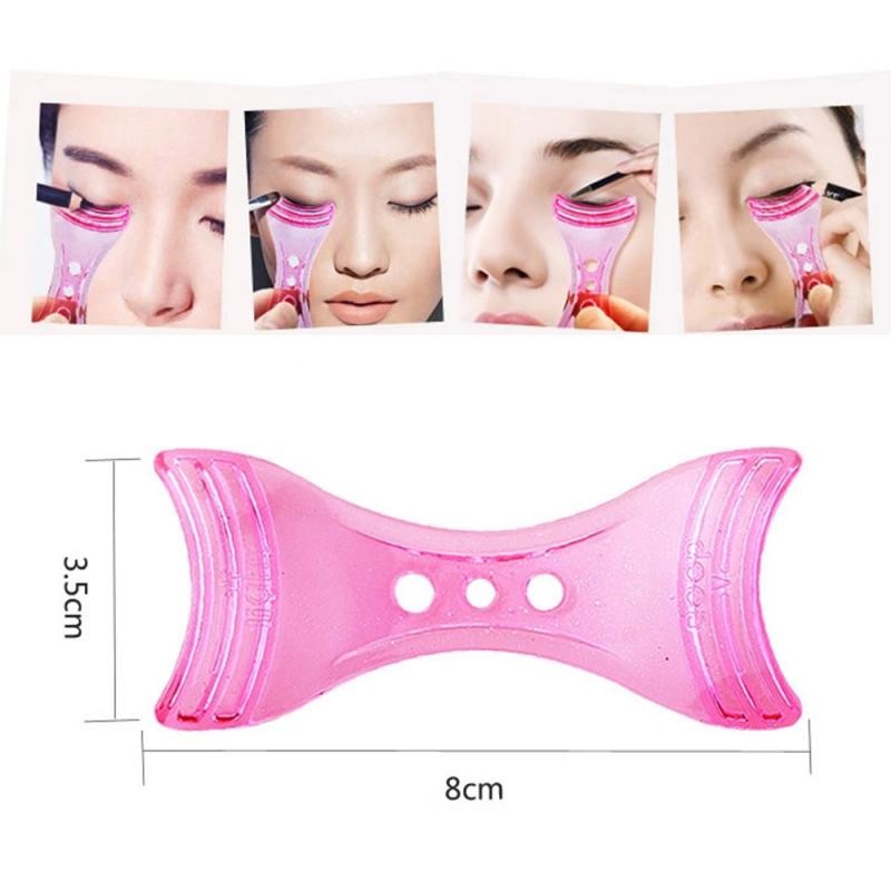 1pc Pink Eyeliner Model Makeup Eye Helper Device Drawing Tool Eye Liners Guide Card Mold Eyeliner Guide Makeup Tool