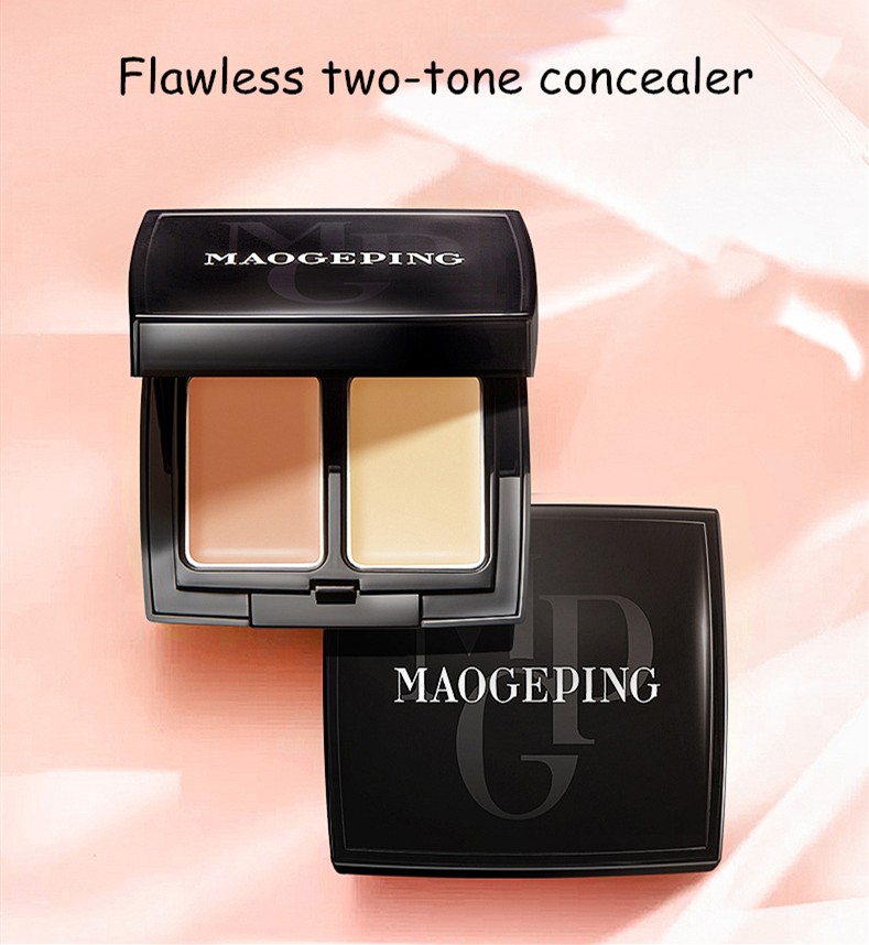 MAOGEPING Beauty كريم خافي عيوب مزدوج اللون 1.8g * 2 تغطية عالية طويلة الأمد ماكياج الوجه ترطيب مستحضرات التجميل