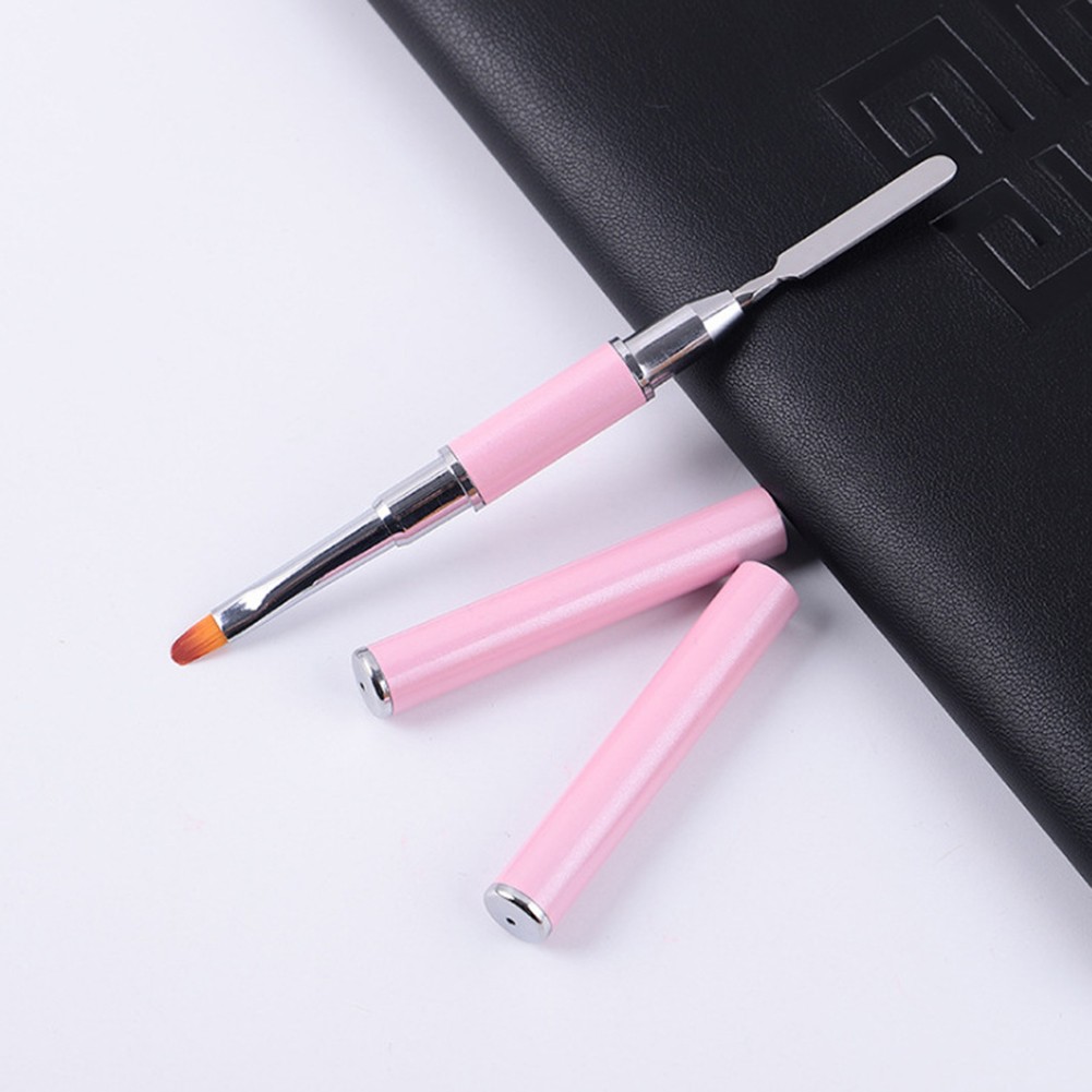 2-In-1 Double End Nail Pen Poly Nail Gel Picker Brush Multi-Use Pen Shaped Gel Color Bar Flower Brush Art Manicure Tool