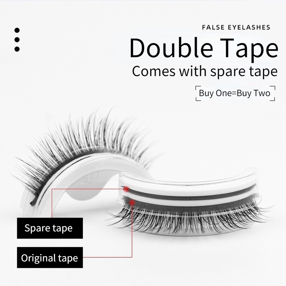 3D False Eyelashes Reusable Self-adhesive Fake Eye Lashes Glue Free Easy to Wear Natural Eyelashes Extension Makeup Tool