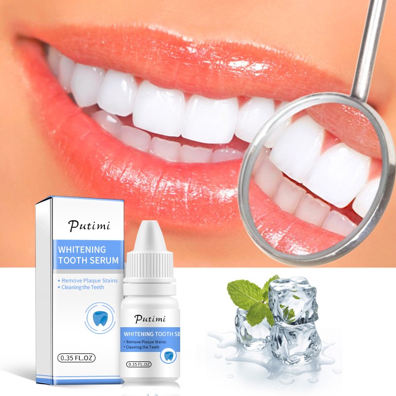 Fresh Shining Teeth Cleaning Serum Toothpaste Teeth Whitening Oral Hygiene Removes Plaque Stains Bad Breath Dental Tool TSLM1