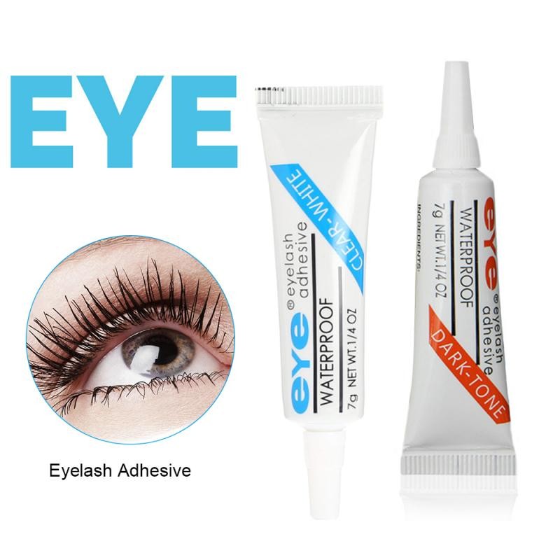 False Eyelash Glue Waterproof Eye Lash Cosmetic Tools False Eyelashes Makeup Adhesive Clear - Dark White - Black