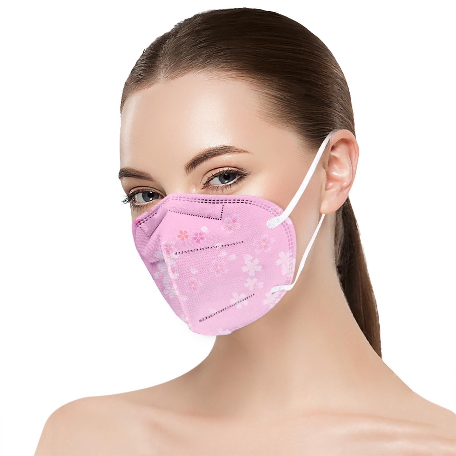 5pcs Adult Mask Kn95 Cherry Blossom Fpp2 Approved Mouth Mask Floral Face Mask 5ply Filter Protection Mask mascarilla ffp2