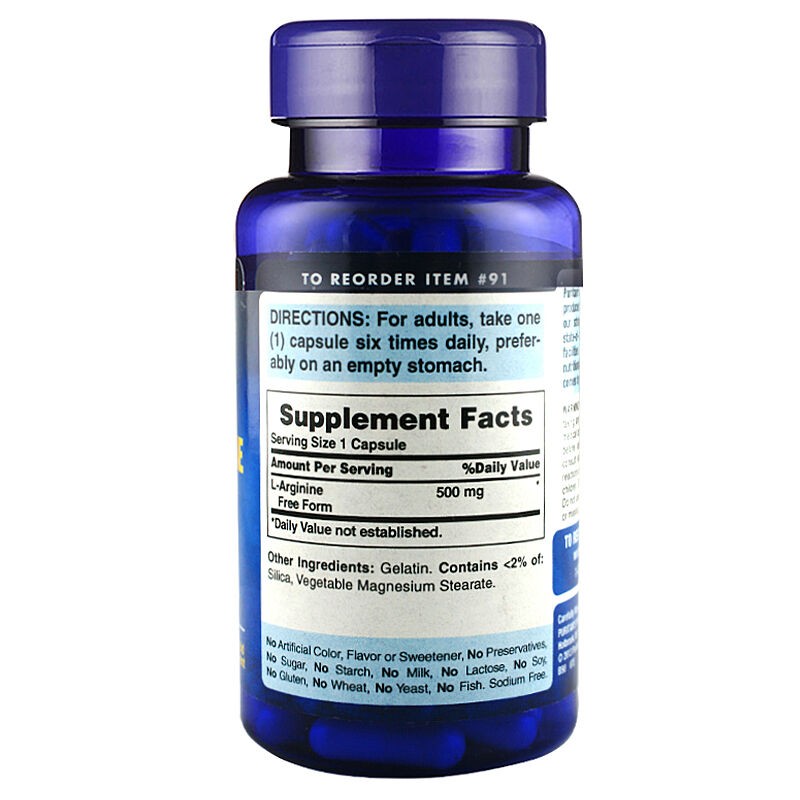 Free Shipping L-Arginine 100 Caplets