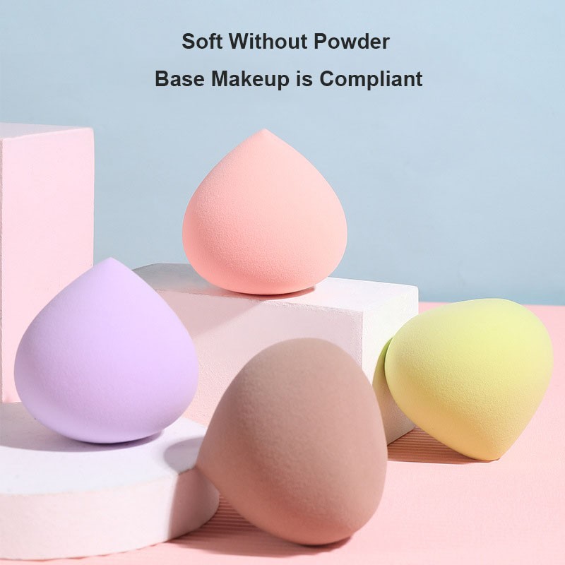 1pc Peach High Quality Portable Makeup Sponge With Box Powder Puff Foundation Bevel Cutting Tools Free Shipping Makeup Sponges