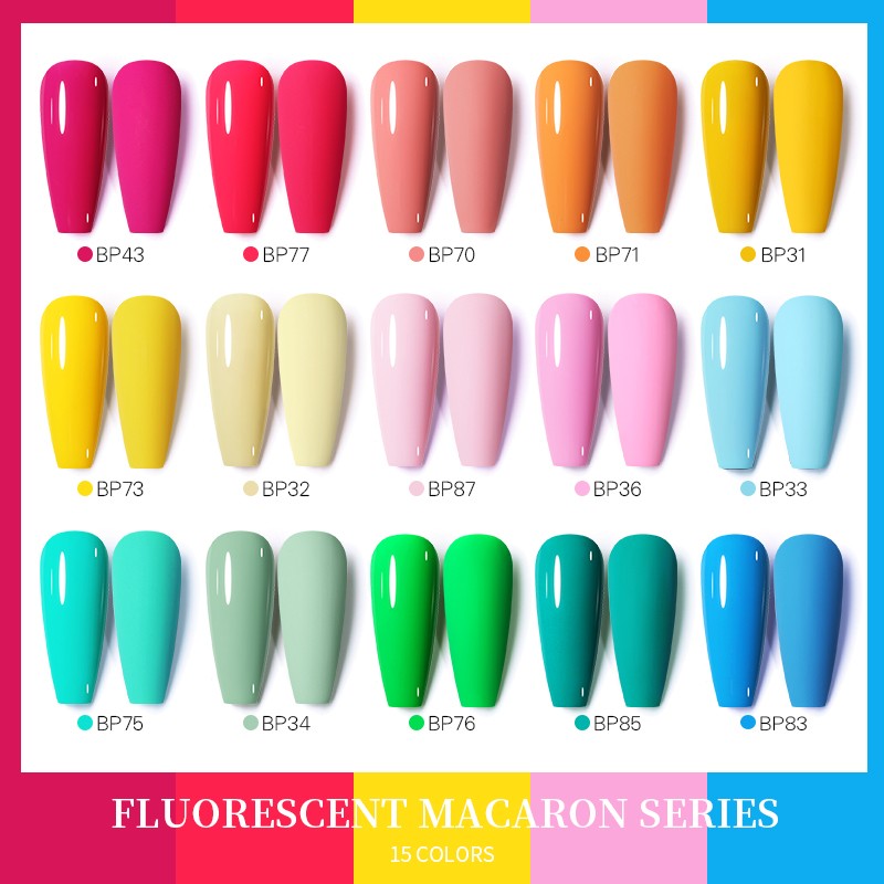 Born Pretty Neon Color Gel Polish Hybrid Nails Varnish for Manicure 10ml Semi-Permanent Varnish Soak Off UV Nail Art Gel