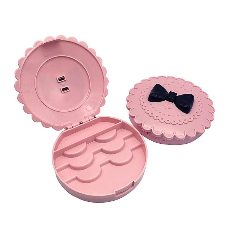 1pc Plastic Fake Eyelash Storage Box Makeup Cosmetic Magnetic Eye Lashes Cute Pink Flower Case Makeup Cosmetic Tools