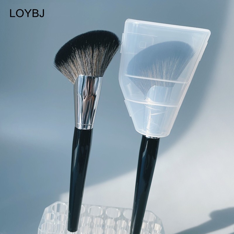 Loebig 72# Fan Contour Brush Professional Face Blush Highlighting Bronzer Contour Powder Brush Soft Synthetic Hair Sculpting Brushes