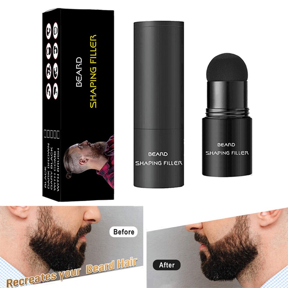 Beard Brush Filler Pencil Enhancer Lasting Thicker Mustache Shaping Tool Waterproof Beard Pen & Beard Brush