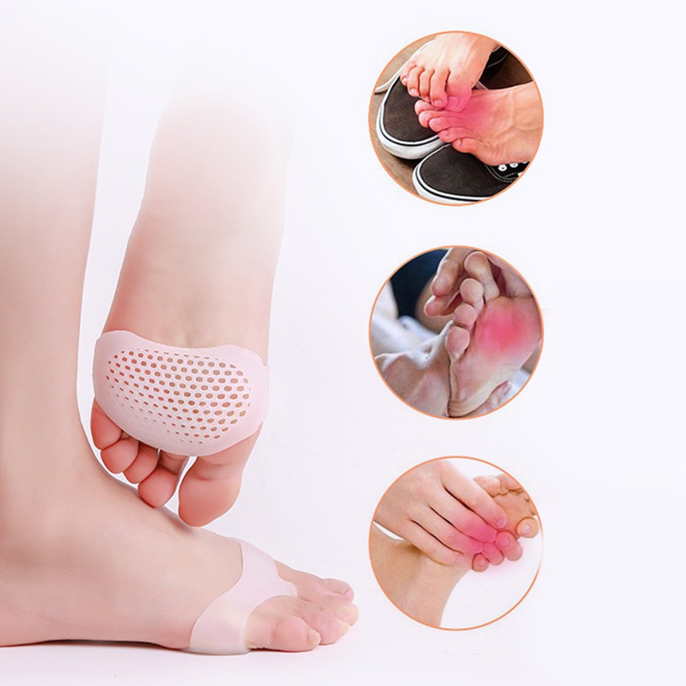 2pcs Forefoot pad shoes cushion high heel elastic silicone gel insoles orthotic arch support protection pads