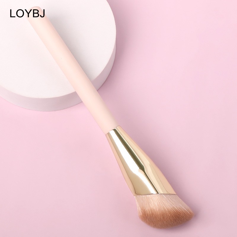 Wig 1/2 Piece Foundation Makeup Brush Slant Head Liquid Foundation Concealer Cosmetic Blending Brushes Face Contour Beauty Tool