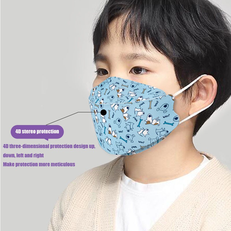 50/200pcs KN95 Disposable Face Mask Printed Children Virus Cartoon Pattern Cute Mask Anti-Dust Protective Christmas Mascarilla