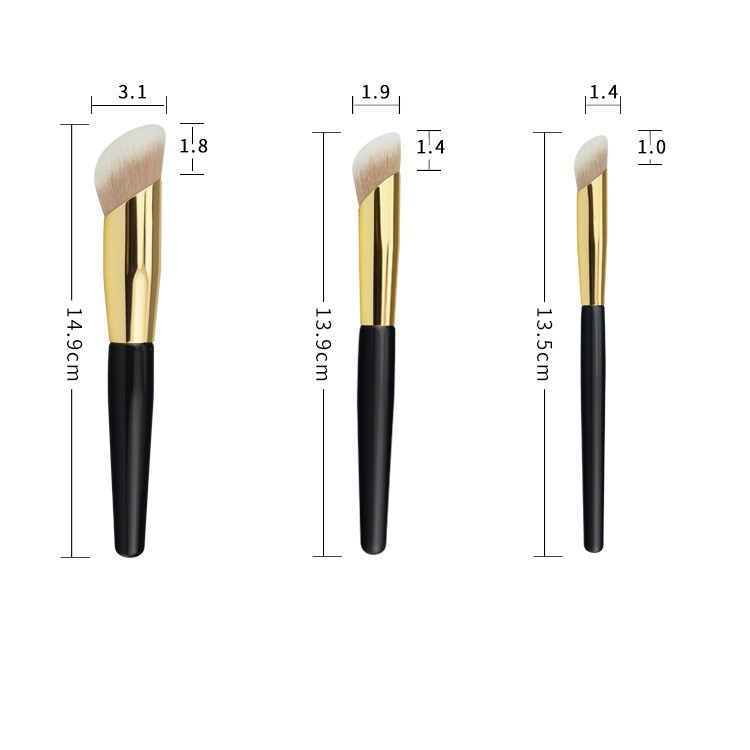 3pcs Pat McGrath Labs Fetish Sublime Perfection Highlight Foundation Makeup Brushes Unique Face Contour Cosmetics Beauty Tool