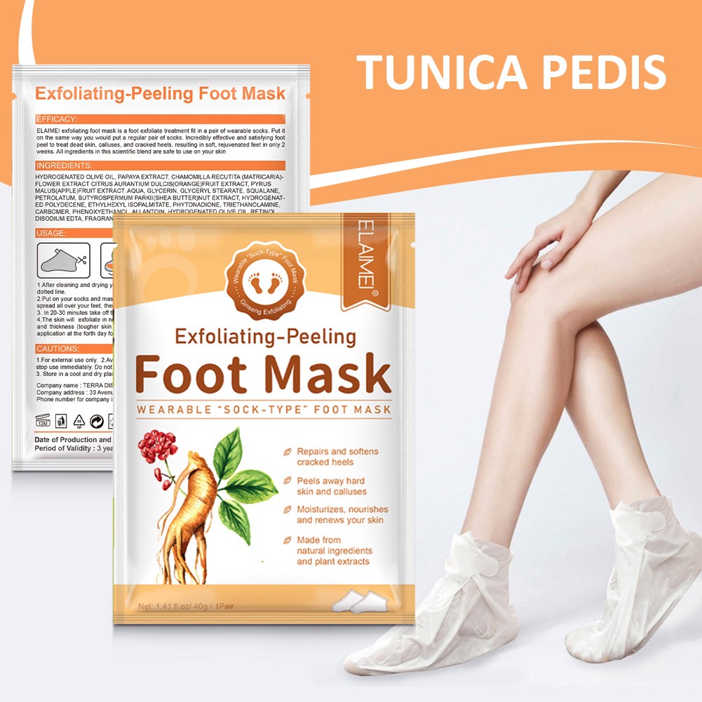 2pcs/bag Foot Mask Peeling Legs Feet Mask Scrub Exfoliating Socks for Pedicure Anti-crack Heel Remove Skin Foot Patch