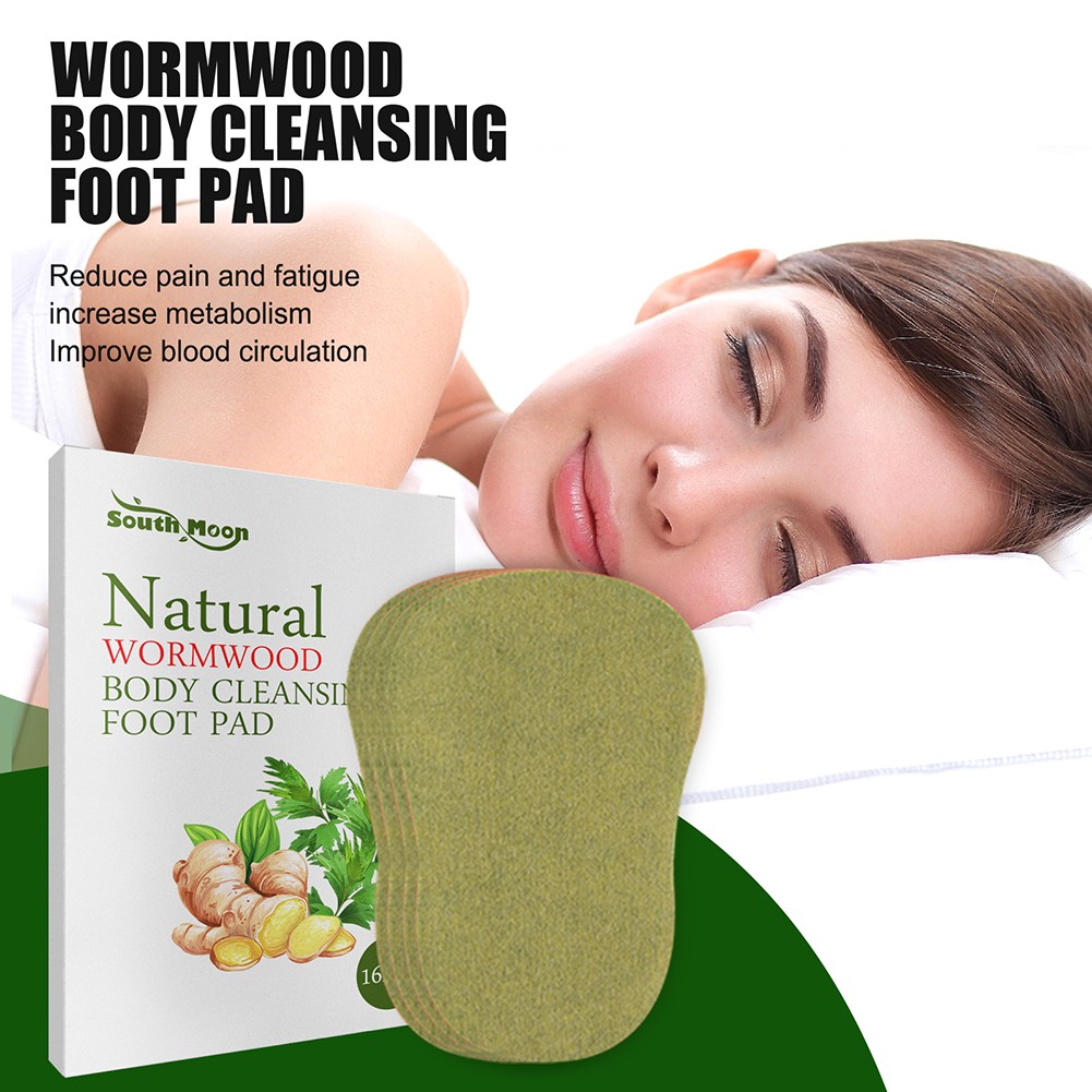 16pcs Detox Wormwood Foot Patch Relieve Pain Plaster Relieve Stress Help Sleep Weight Loss Body Slimming Detox Pad