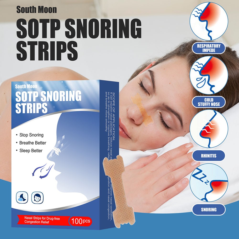 100pcs Nasal Strips Breathe Better The Right Way To Stop Snoring Anti Snoring Strips Easier To Breathe Best Sleep Care Tools