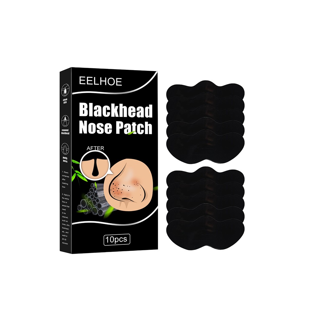 10pcs Nose Blackhead Remover Mask Deep Cleansing Skin Care Shrink Pores Acne Treatment Black Nose Mask Dots Pore Clean