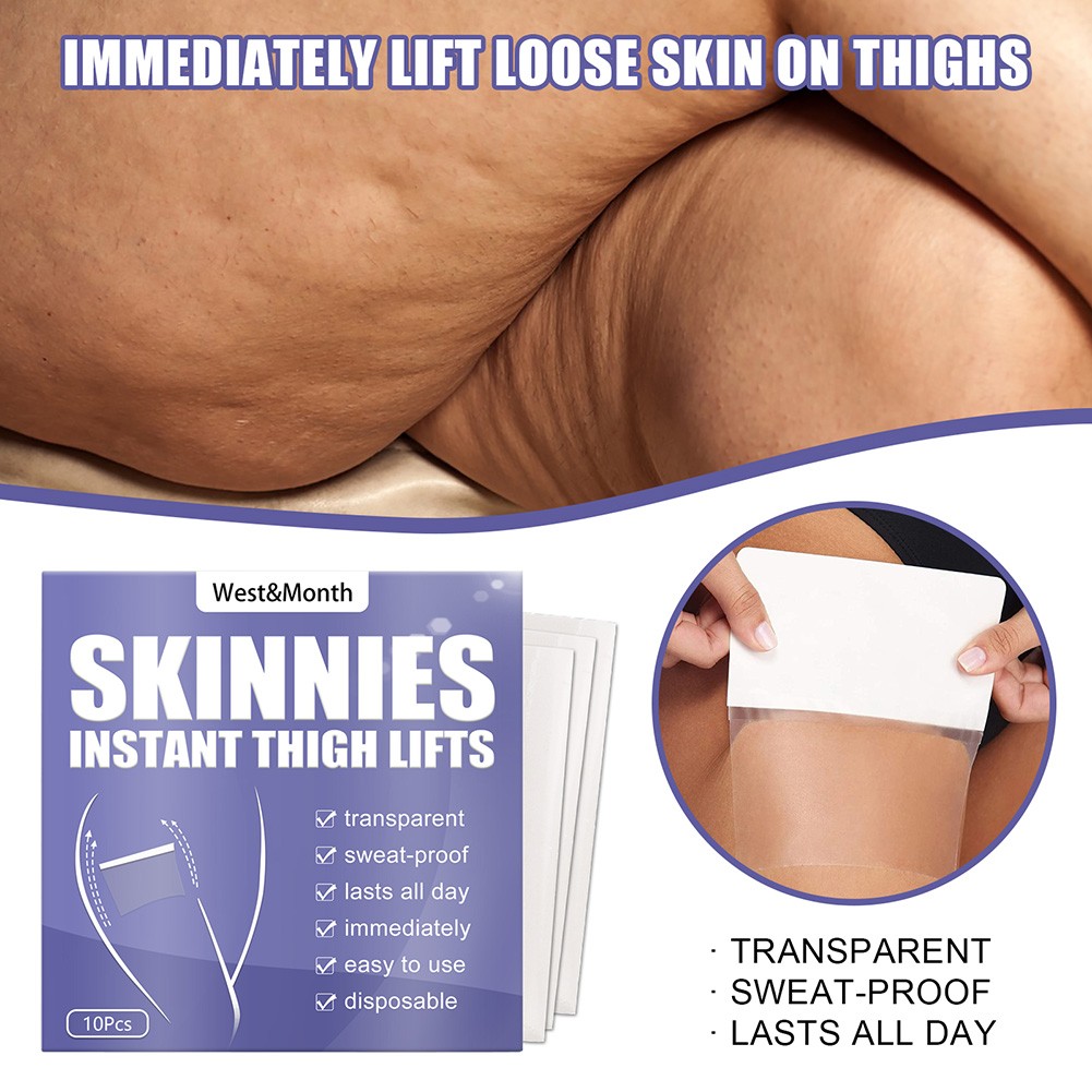 10pcs Invisible Leg Lift Stickers Latex Free Thigh Shaping Lift Slimming Tape Thigh Lift Firming Anti Cellulite Patches