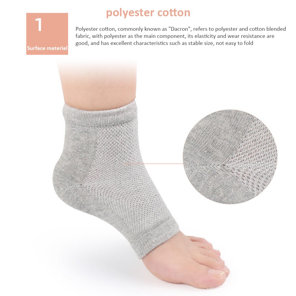 Colorful Cotton Socks Peds Anti-cracking Liner Heel Socks Soft Elastic Silicone Moisturizing Foot Skin Care Heel Foot Protection