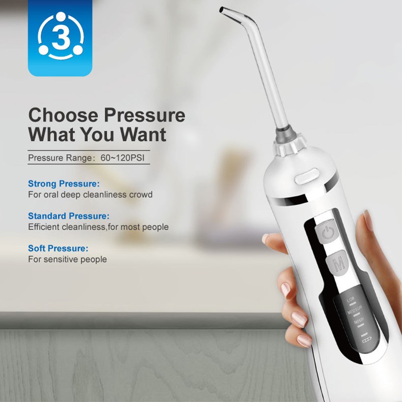 Waterpulse V500 Oral Irrigator Rechargeable Water Flossing Portable Dental Water Jet Pick Cordless Waterproof Dental Hygiene