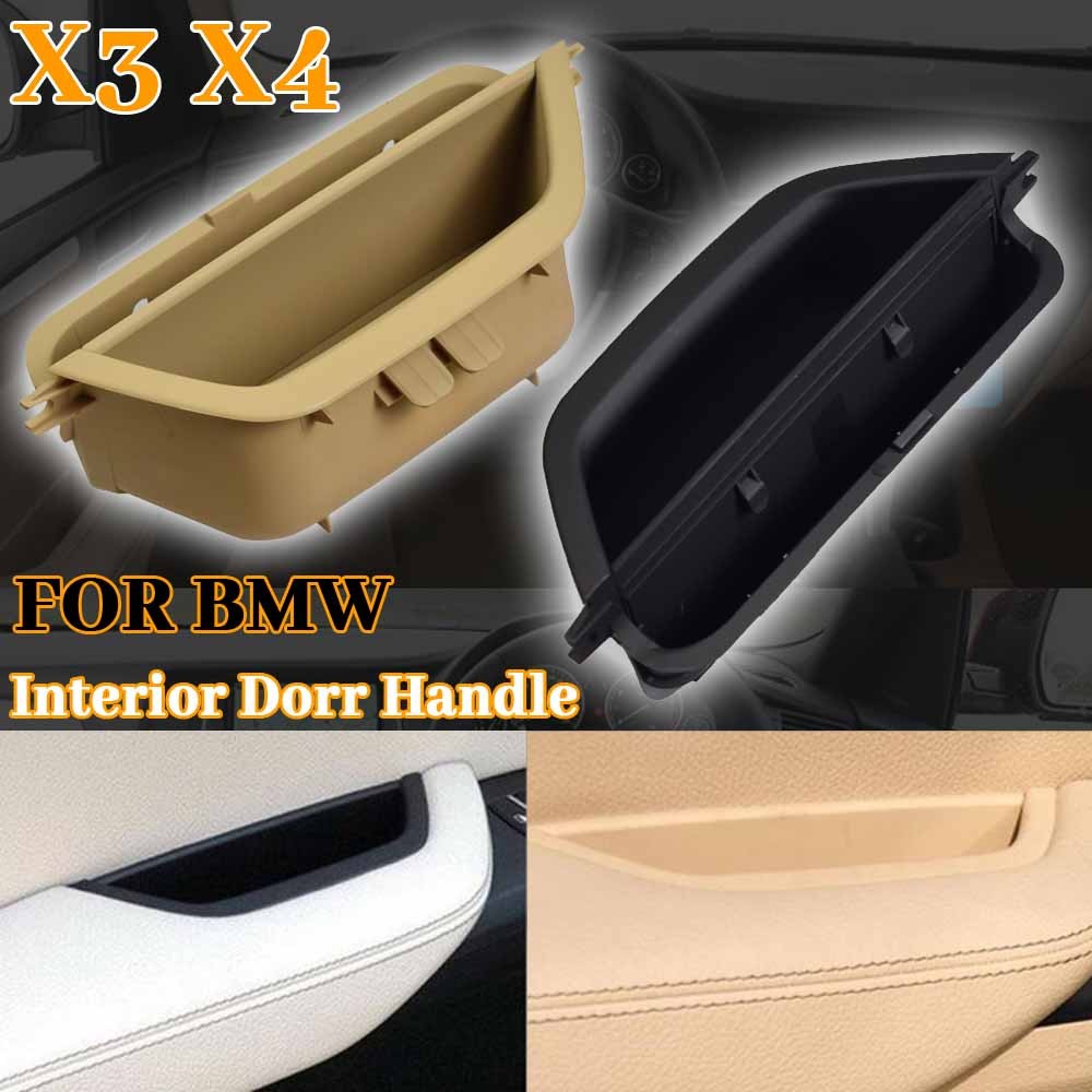 Car Interior Passenger Door Left Right Pull Handle Leather Cover Replacement For BMW X3 X4 F25 F26 2010-2016