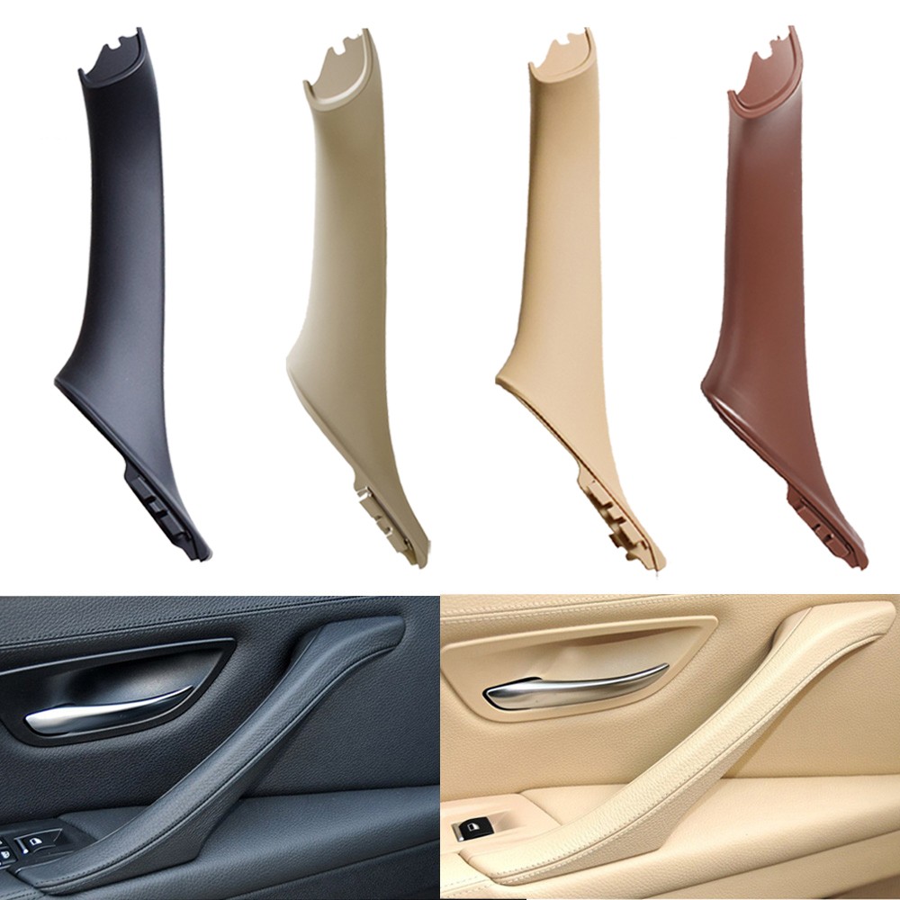 1pc For BMW 5 Series F10 F11 Beige Black Car Left Right Inside Interior Handle Panel Inner Door Pull Trim Cover