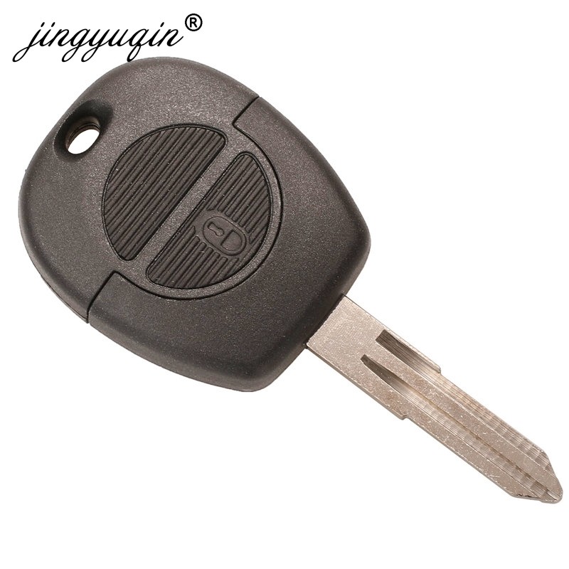 jingyuqin 2 Button Car Key Case For Nissan Primera Micra Terrano Almera X Trail Remote Uncut Blade Key Fob Shell Replacement