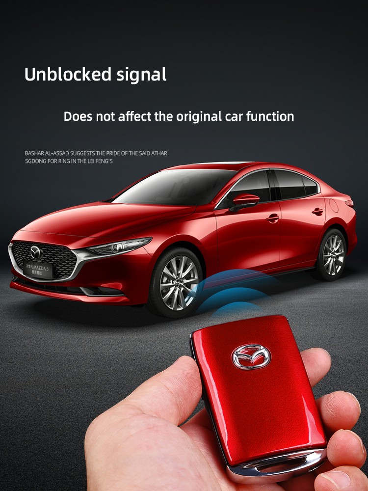 Mazda 3 CX30 CX5 CX82019 2020 2021 car applique-alloy key protection key cover shell keychain ring protective car accessories