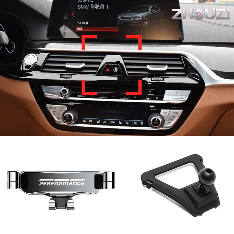 حامل هاتف محمول للسيارة الهواء تنفيس منفذ كليب حامل GPS الجاذبية ل BMW 5 سلسلة 6GT 525i 530i 540i G30 G31 G32 G38 2018-2021