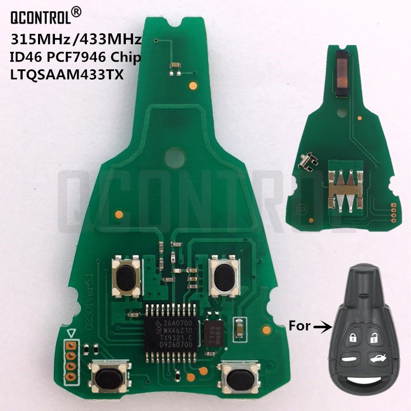 QCONTROL سيارة التحكم عن بعد مفتاح مجلس الدائرة ل صعب 93 9-3 2003 2004 2005 2006 2007 2008 2009 2010 2011 ID46 PCF7946 رقاقة