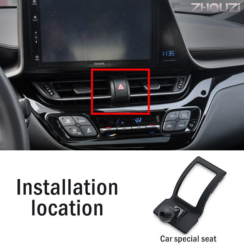 Car Mobile Phone Holder For Toyota Aizua CHR C-HR 2018 2019 2020 Special Mounts Stand GPS Gravity Navigation Bracket Accessories