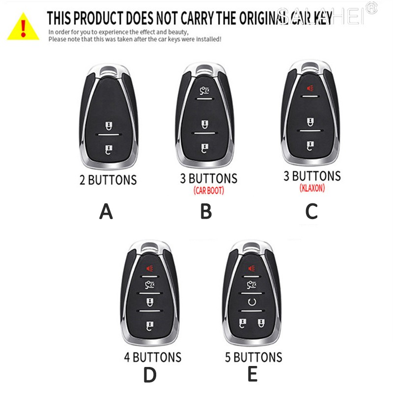 سبائك الزنك البعيد حافظة مفتاح السيارة الأتوماتيكية غطاء ل شيفروليه تشيفي كامارو ماليبو كروز شرارة فولت بولت Trax سونيك 2016-2020 غطاء حقيبة