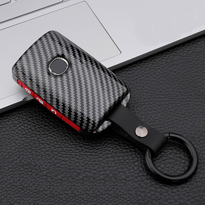 Carbon Fiber Silicone Car Key Cover Case For Mazda 3 Alexa CX4 CX5 CX8 2019 2020 Auto Remote Smart Protective Shell Accessories