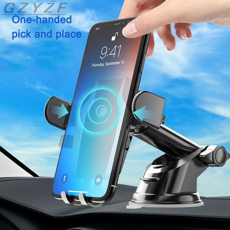 Gravity Suction Cup Adjustable Universal Car Phone Holder Stand Holder in Car GPS Mount for iPhone 12 Pro Max Xiaomi