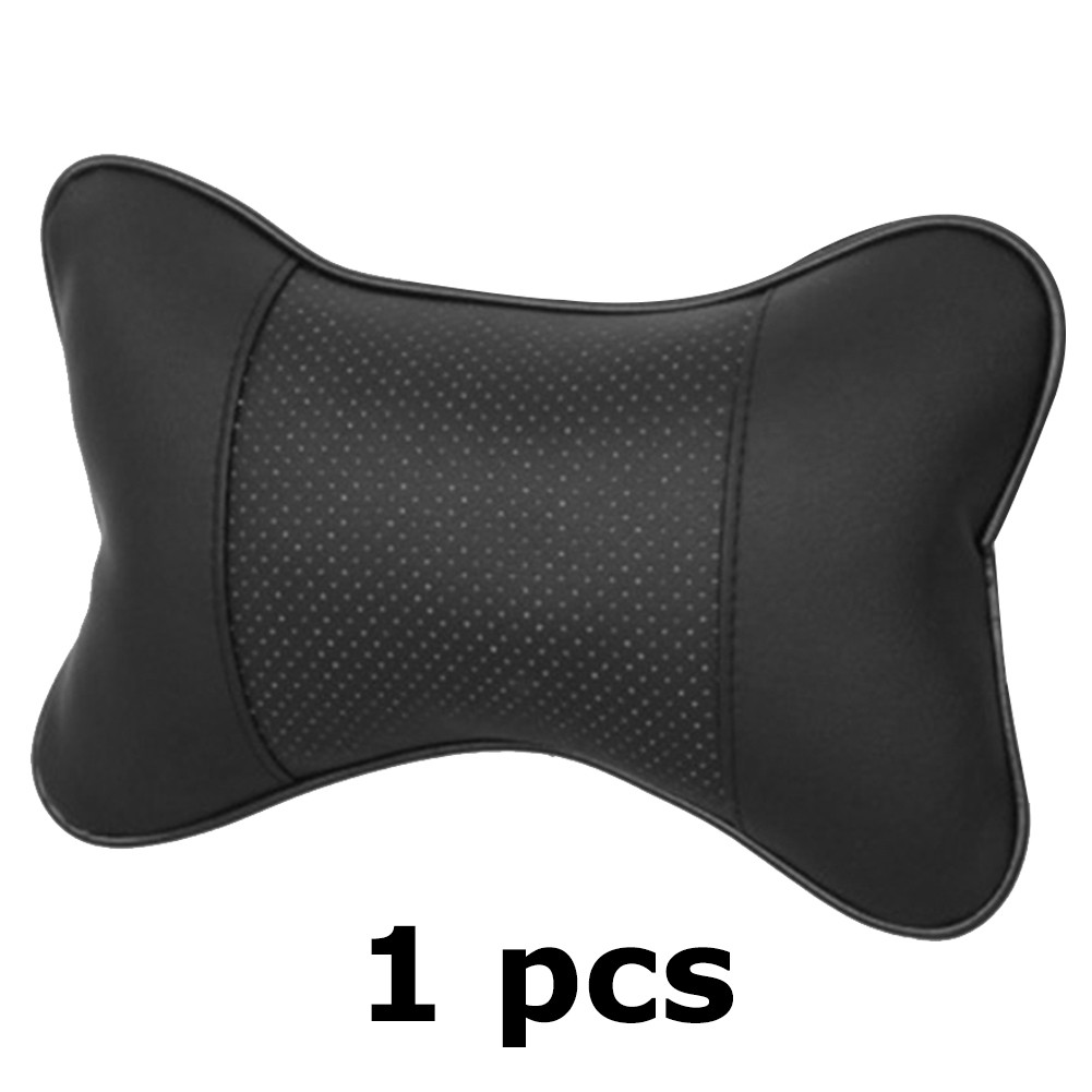 1PC Car Neck Pillows PU Leather Head Support Protector Universal Headrest Backrest Pillow Fit Car Elastic Headrest