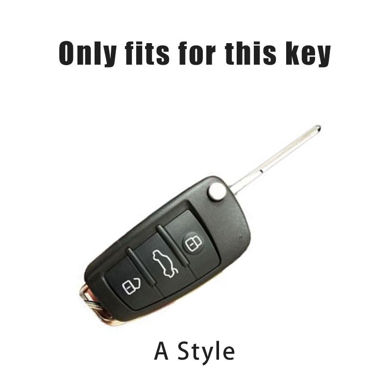 TPU Car Key Cases Cover Shell For Audi A3 A4 A5 C5 C6 8L 8P B6 B7 B8 C6 RS3 Q3 Q7 TT 8L 8V S3 Interior Accessories Keychain