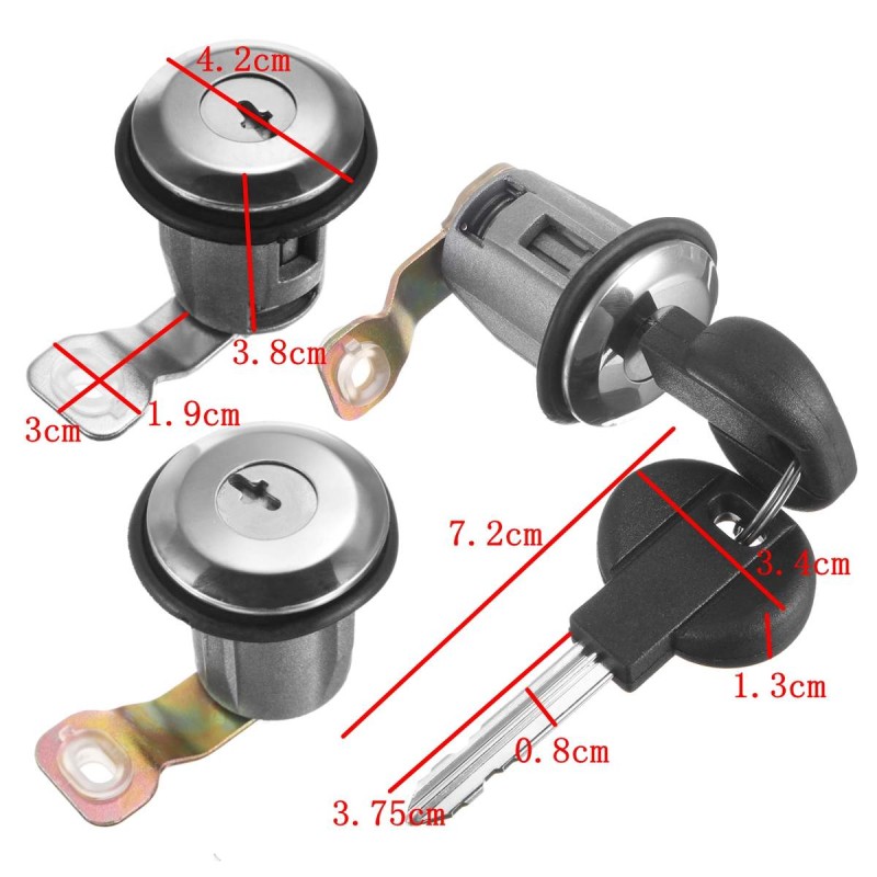 طقم أقفال الباب قفل برميل متوافق مع شريك بيجو كسارا لسيتروين بيرلينجو ، oe #252522 ، 9170.G3 ، 9170.CW