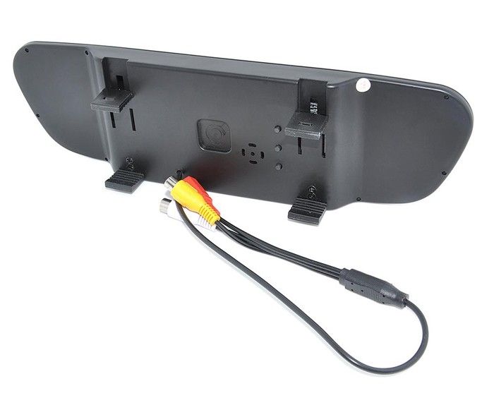 Parking Assistance System 4.3 Inch TFT LCD Monitor Rear View Mirror With 4 LED Lights Car Rear View Camera