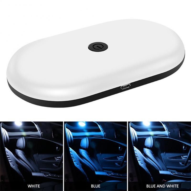 Magnet adsorption Led car reading lamp smart touch interior roof dome lamp lighting three light car rear roof lamp trunk lamp