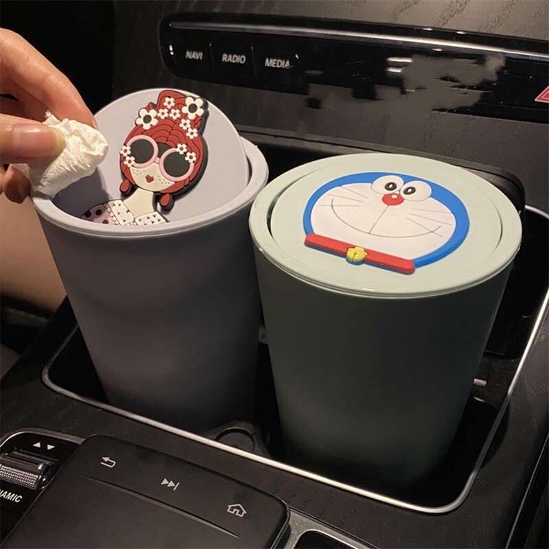 Cute Cartoon Car Waste Bin Storage Box Small Storage Box Desktop Waste Bin Car Decoration Products Christmas Gifts