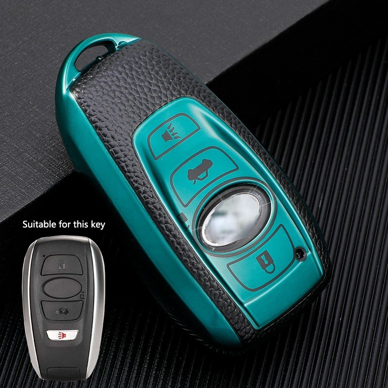 PU Car Key Case For Subaru BRZ XV Forester Legacy Outback 2 3 Buttons Key Fob Remote Cover Shell Cover Auto Accessories