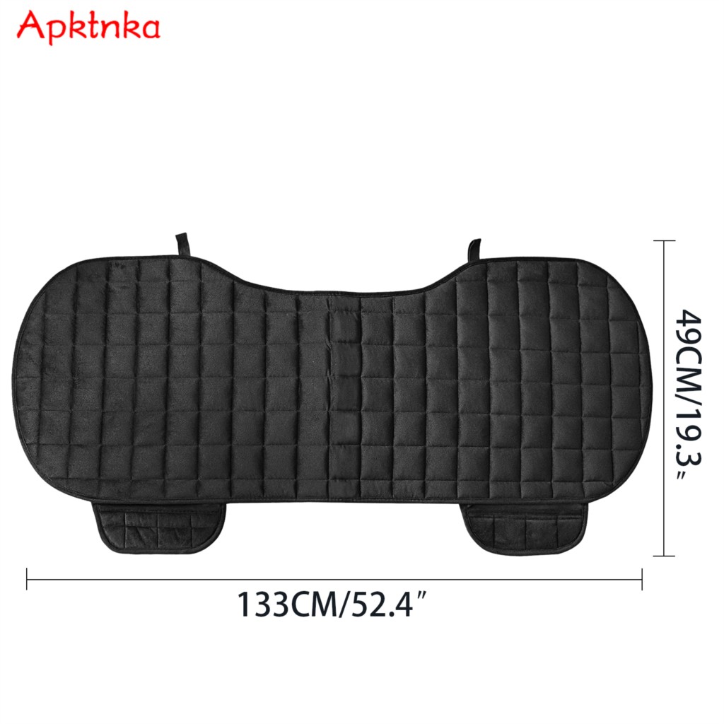 Car Seat Cover Front Rear Flocking Cloth Cushion Non Slide Winter Auto Protector Mat Cushion Keep Warm Universal Fit Truck Suv Van