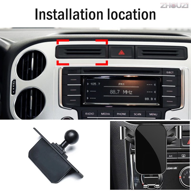 Car Mobile Phone Holder for Volkswagen Car Accessories Volkswagen Polo Passat Tiguan Golf Sportsvan 2013 2014 2016 2018