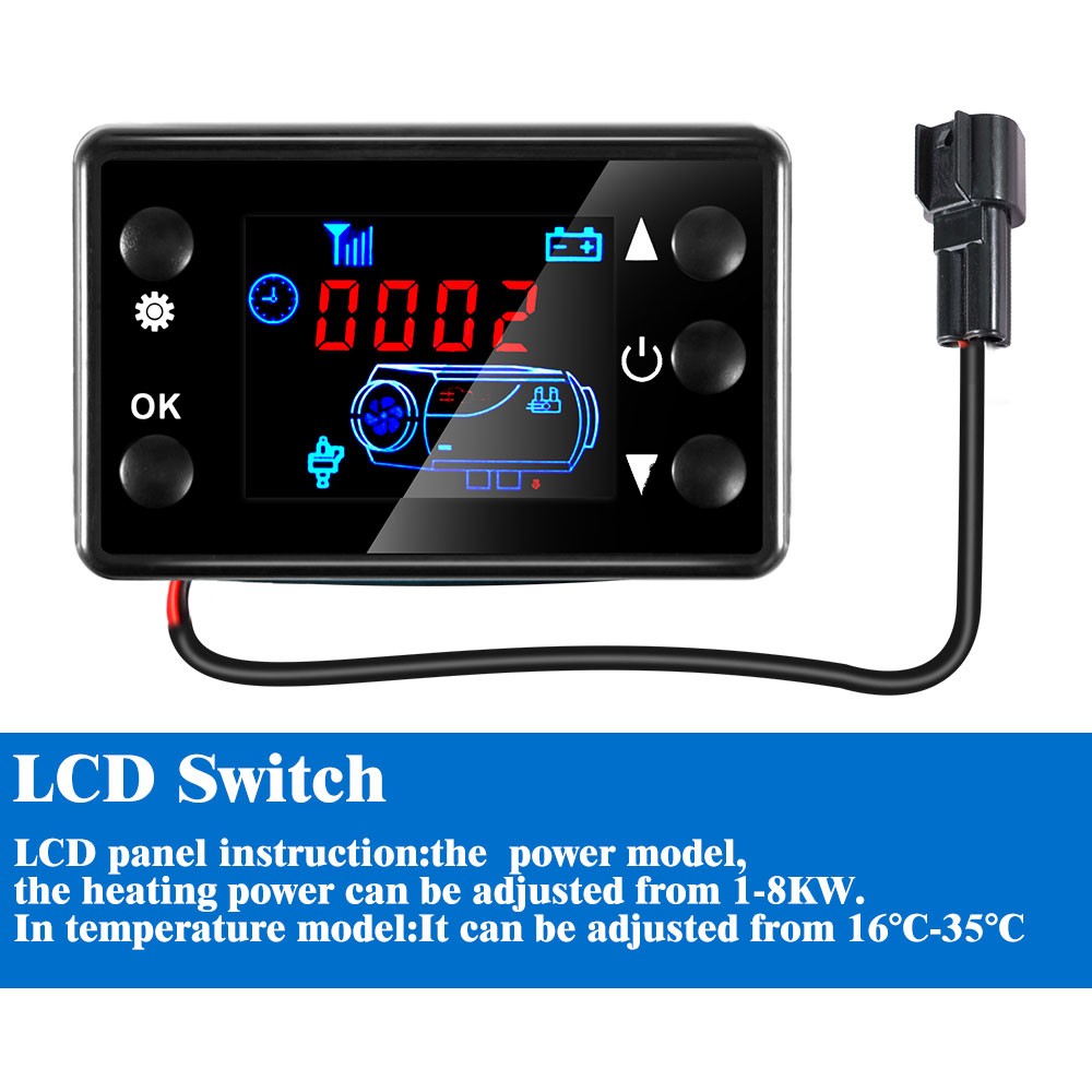 12V 24V Diesel Air Heater LCD Monitor Switch Control Panel Motherboard Remote Control Car Parking Heater Controller