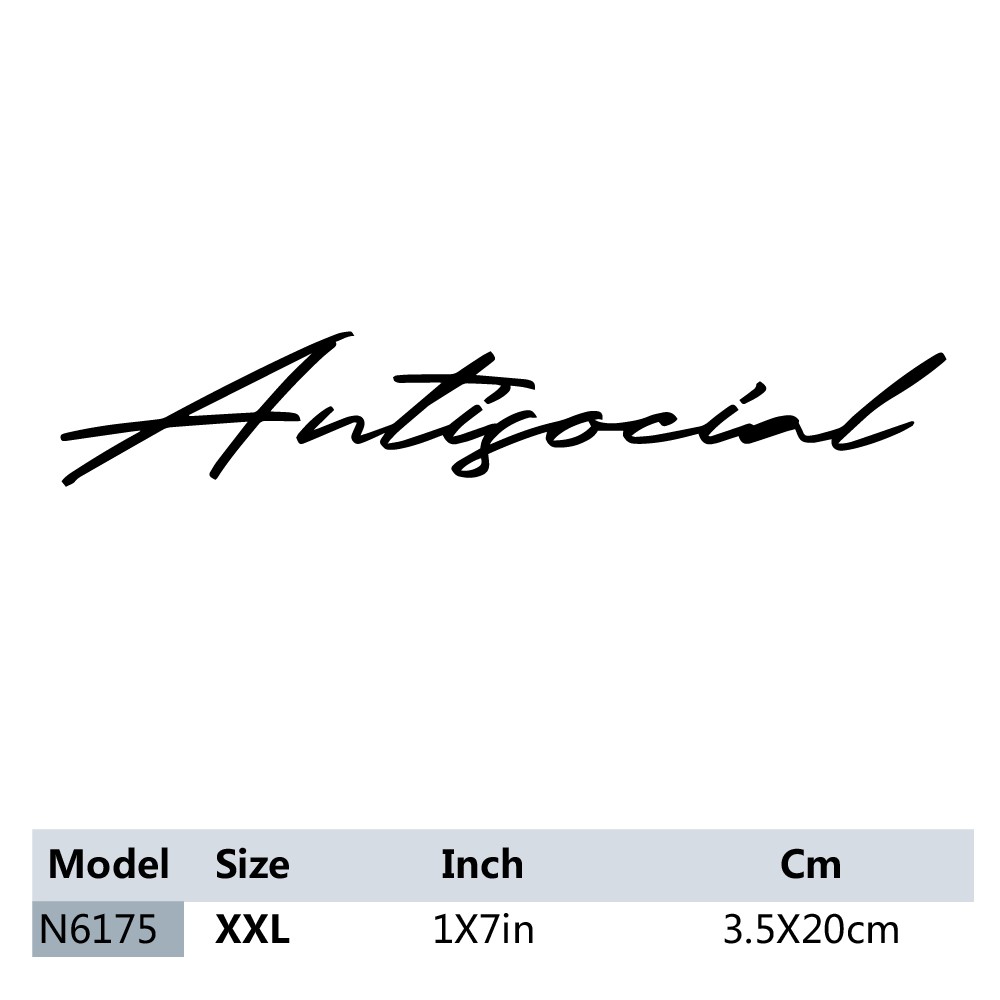 Anti Social Sticker Windshield Decal Euro JDM Anti Social Banner