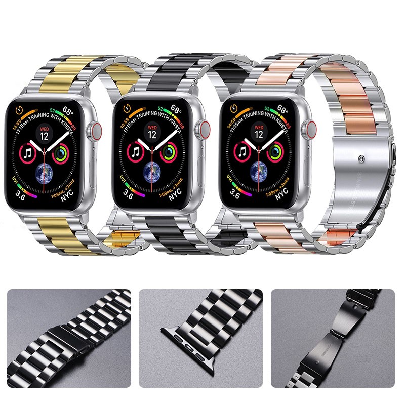 Metal Strap for Apple Watch Band 44mm 42mm 40mm 38mm 41 45mm Stainless Steel Bracelet for iWatch 7 6 SE 5 4 3 Series Accessories