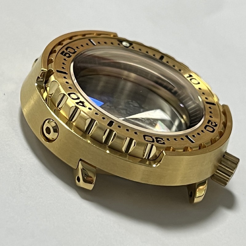 Heimdallr Watch Parts 47mm SBBN031 Black PVD Plated/Golden PVD Plated Stainless Steel Tuna Watch Case Sapphire Fit NH35/36 Movement